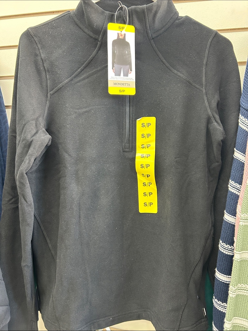 Mondetta Men's Black Quarter-Zip Pullover Sweater